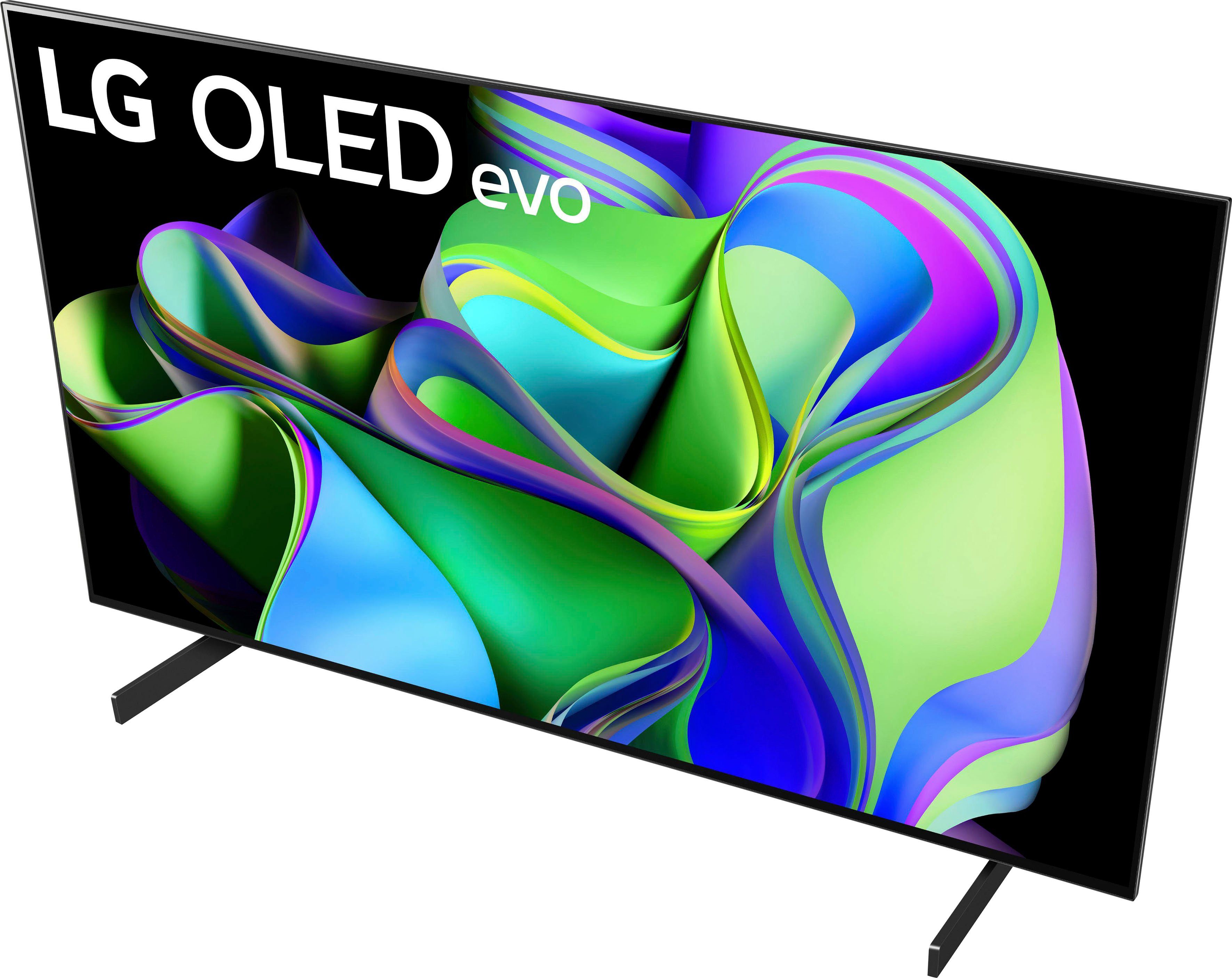 LG OLED42C37LA OLED-Fernseher (106 cm/42 Zoll, 4K Ultra HD, Smart-TV, OLED evo, bis zu 120 Hz, α9 Gen6 4K AI-Prozessor, Twin Triple Tuner)