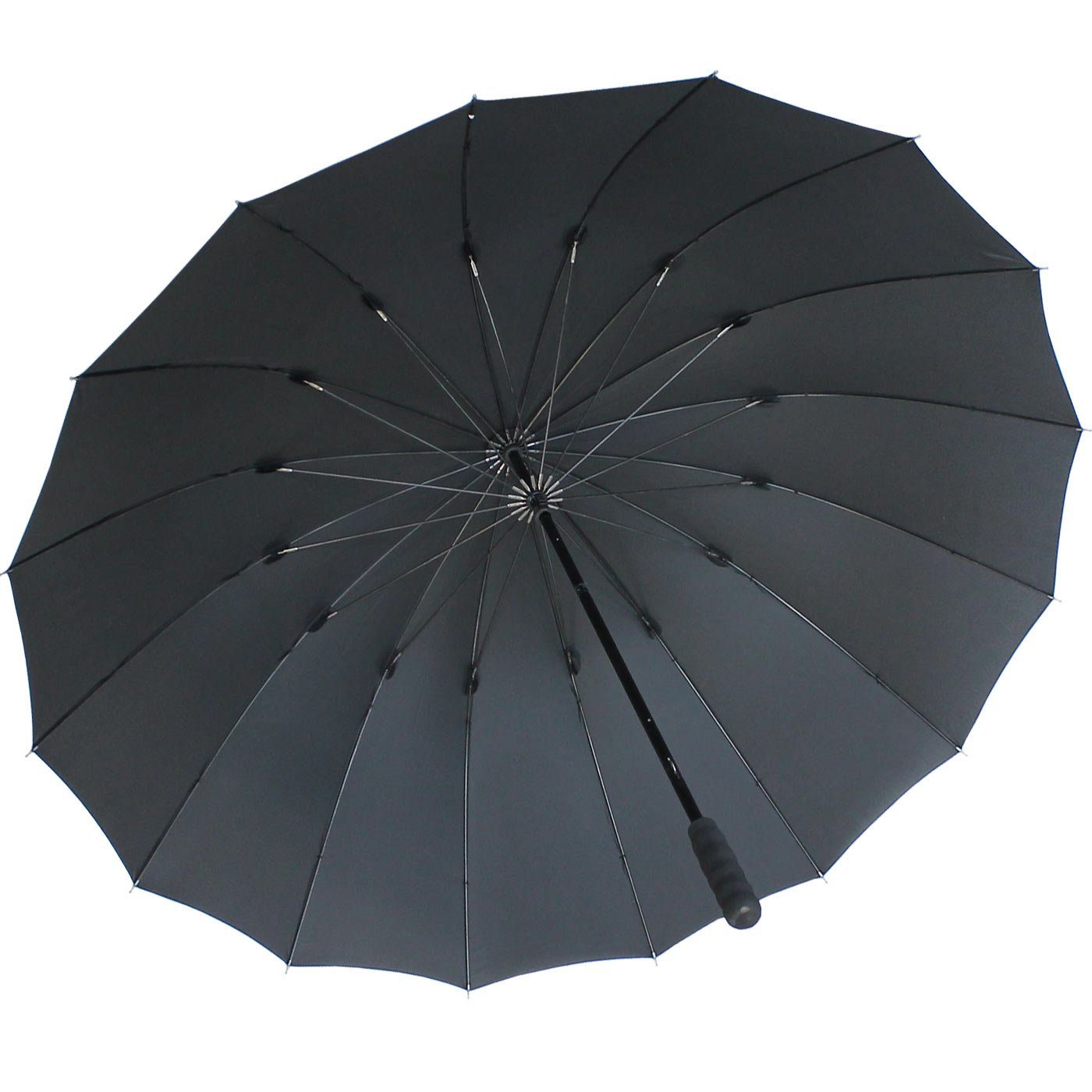 iX-brella Langregenschirm leichter Fiberglas Golf-Partnerschirm XXL 16teilig, riesengroß
