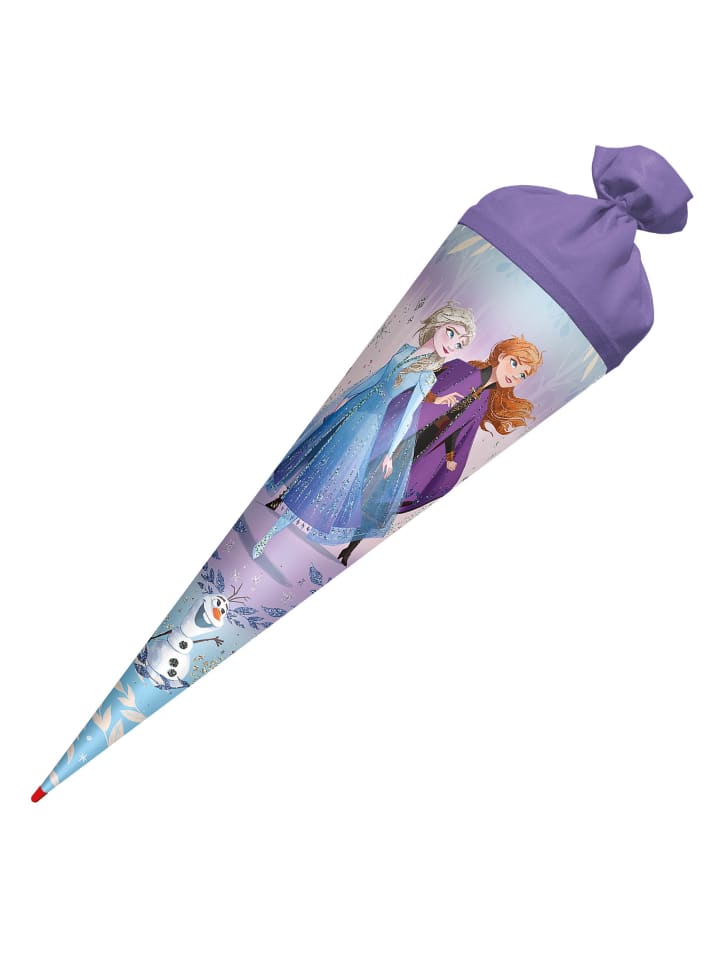 ROTH Schultüte groß Disney Frozen 70 cm Glitter in Lila günstig kaufen onesize