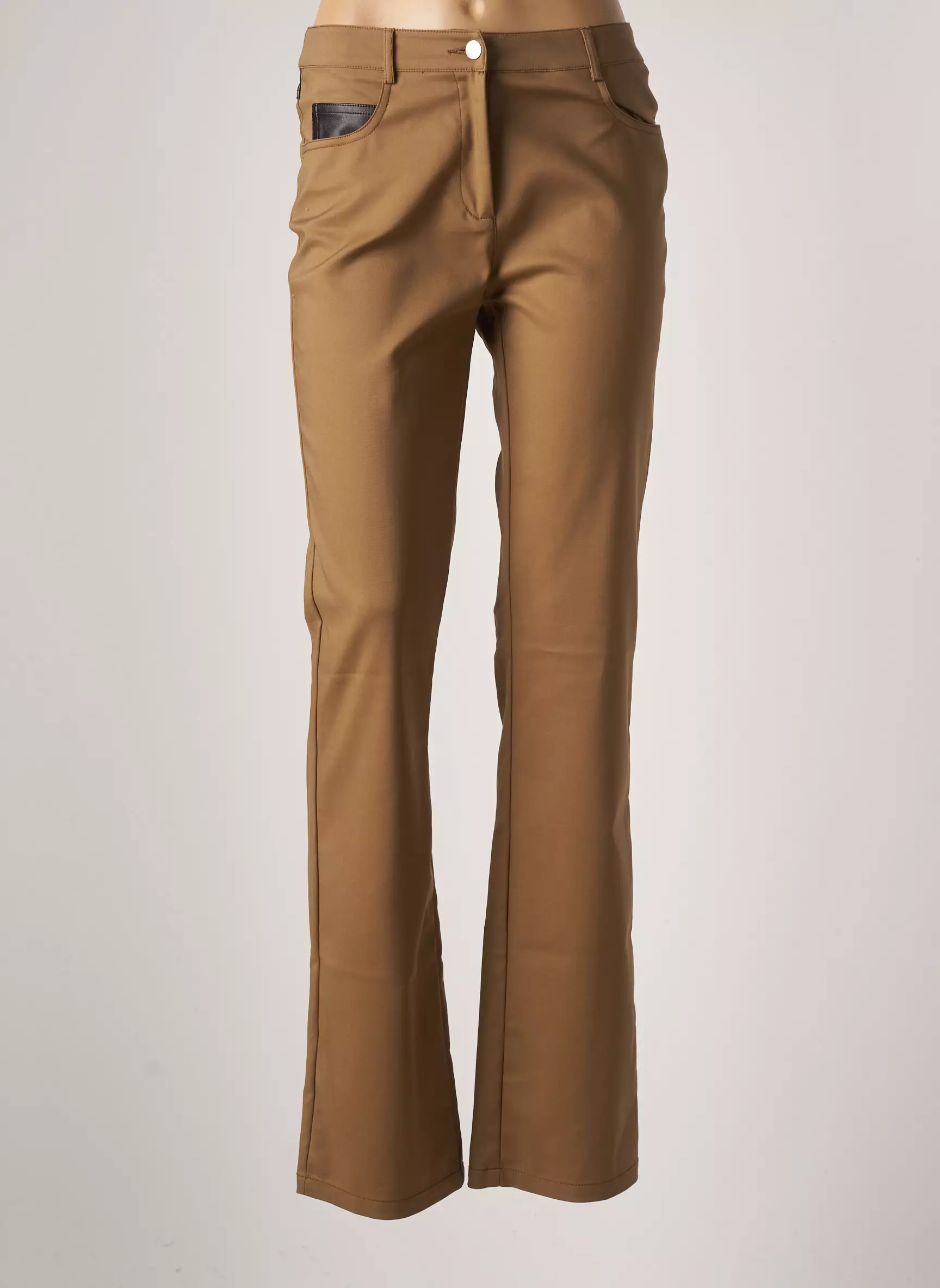 Leslie Pantalons Droits Femme couleur marron