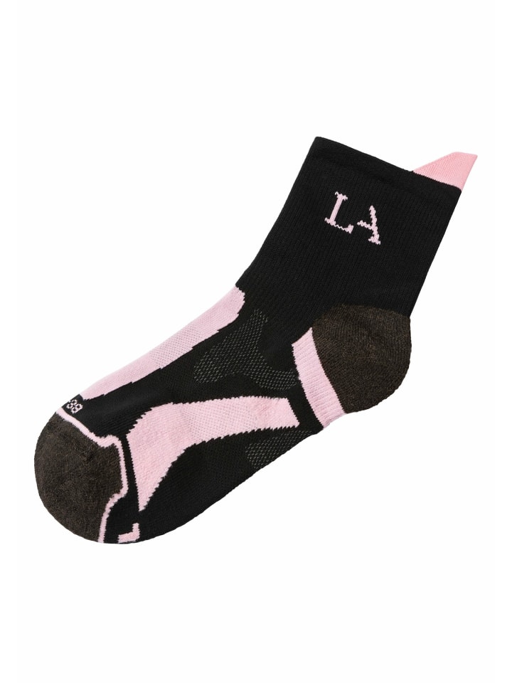 LASCANA ACTIVE Wandersocken in 1x schwarz-lila, 1x schwarz-rosa, 1x schwarz-grün günstig kaufen