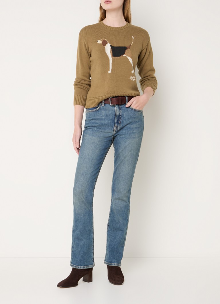 Pulover tricotat gros Ralph Lauren cu model tricotat