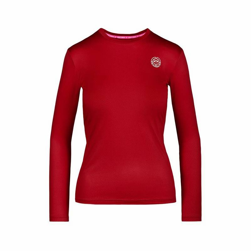 BIDI BADU Pia Tech Roundneck Longsleeve Tennisshirt Damen