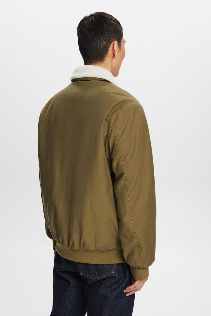 Wattierte Bomberjacke aus Fleece