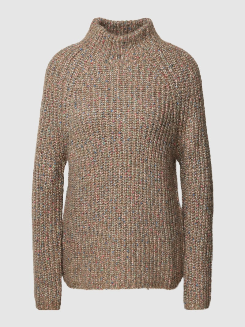Strickpullover mit Turtleneck in schilf