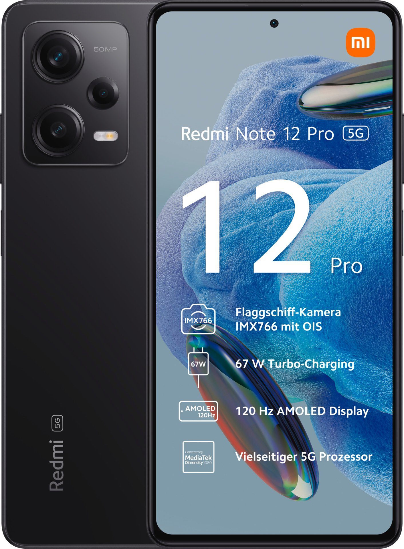 Xiaomi Redmi Note 12 Pro 5G 8GB+128GB Smartphone (16,94 cm/6,67 Zoll, 128 GB Speicherplatz, 50 MP Kamera)