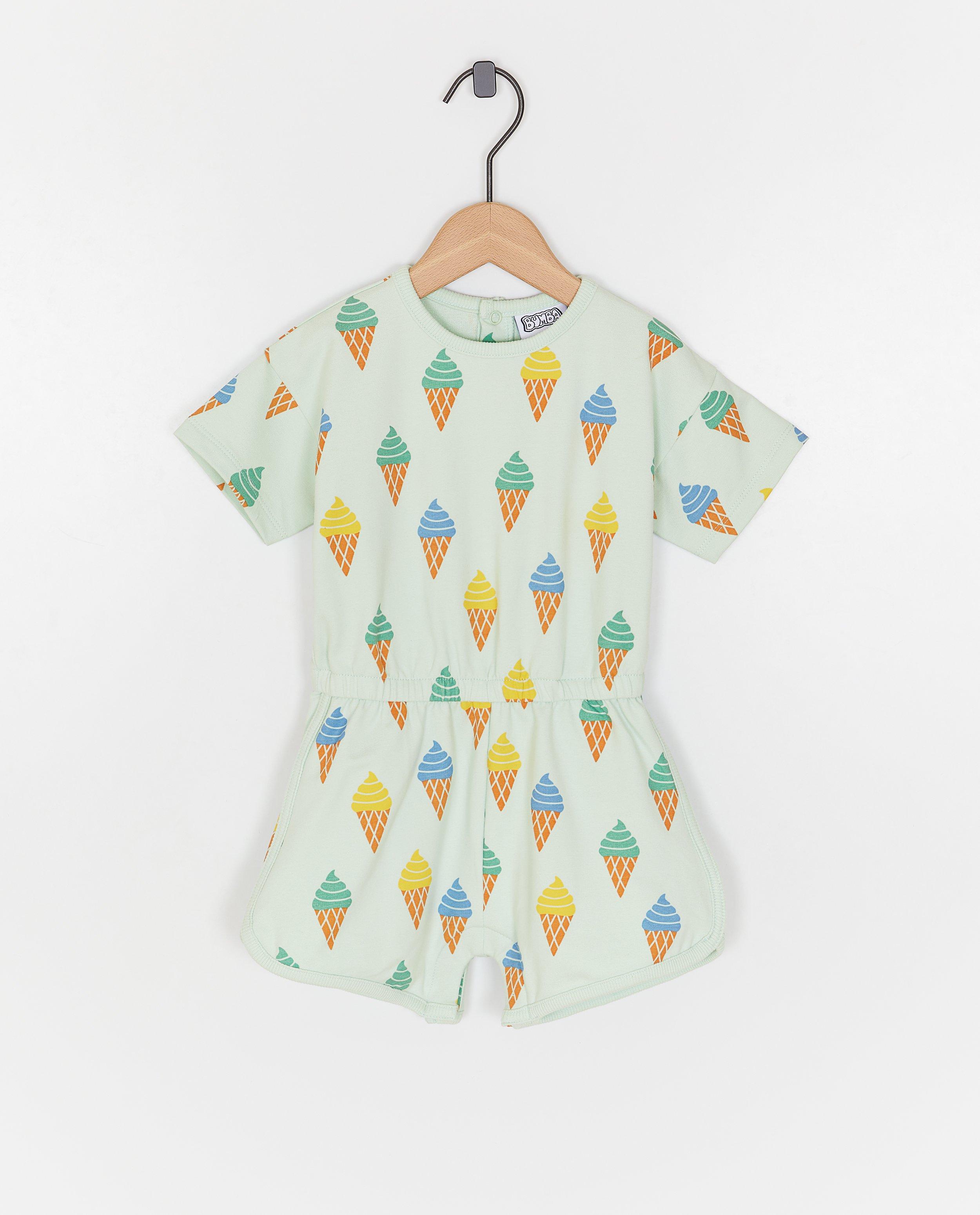 Bumba-sparkdräkt med glasstryck, unisex ljusgrön