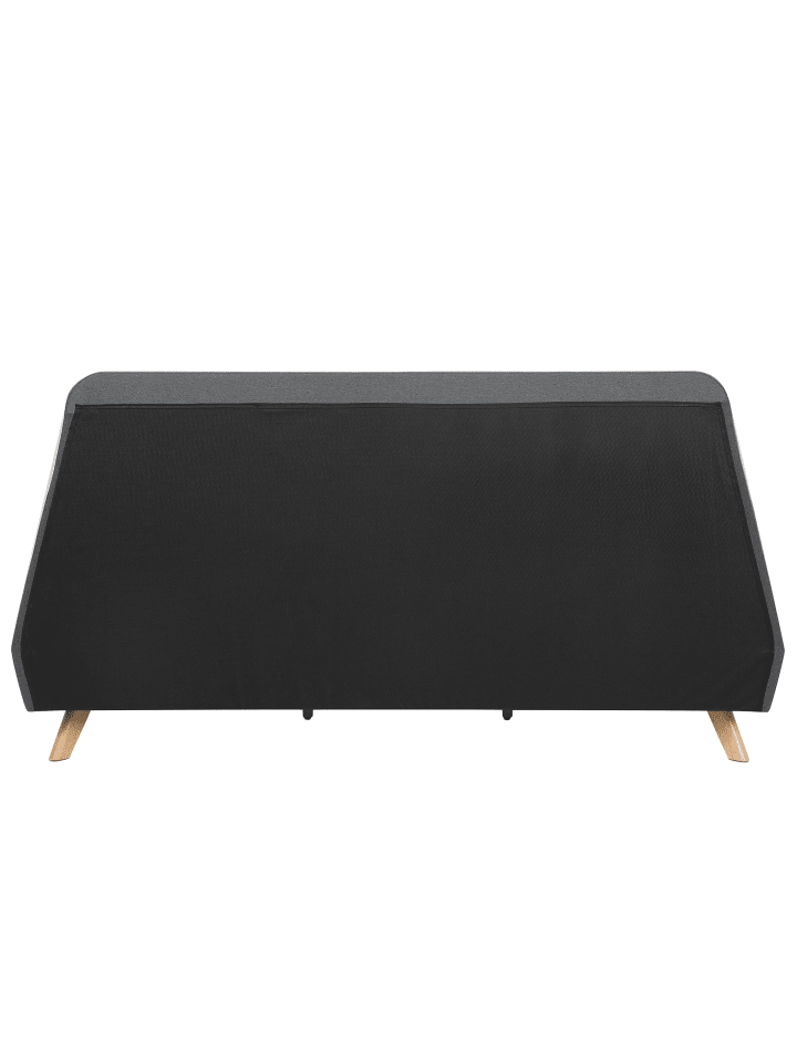 Beliani Doppelbett VIENNE in Grau/Heller Holzfarbton - (W) 200 x (H) 103 x (L) 220 cm günstig kaufen onesize