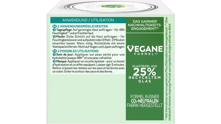 Garnier Skin Active Hyaluron Aloe Vera Gel-Creme Tagescreme 50 ml