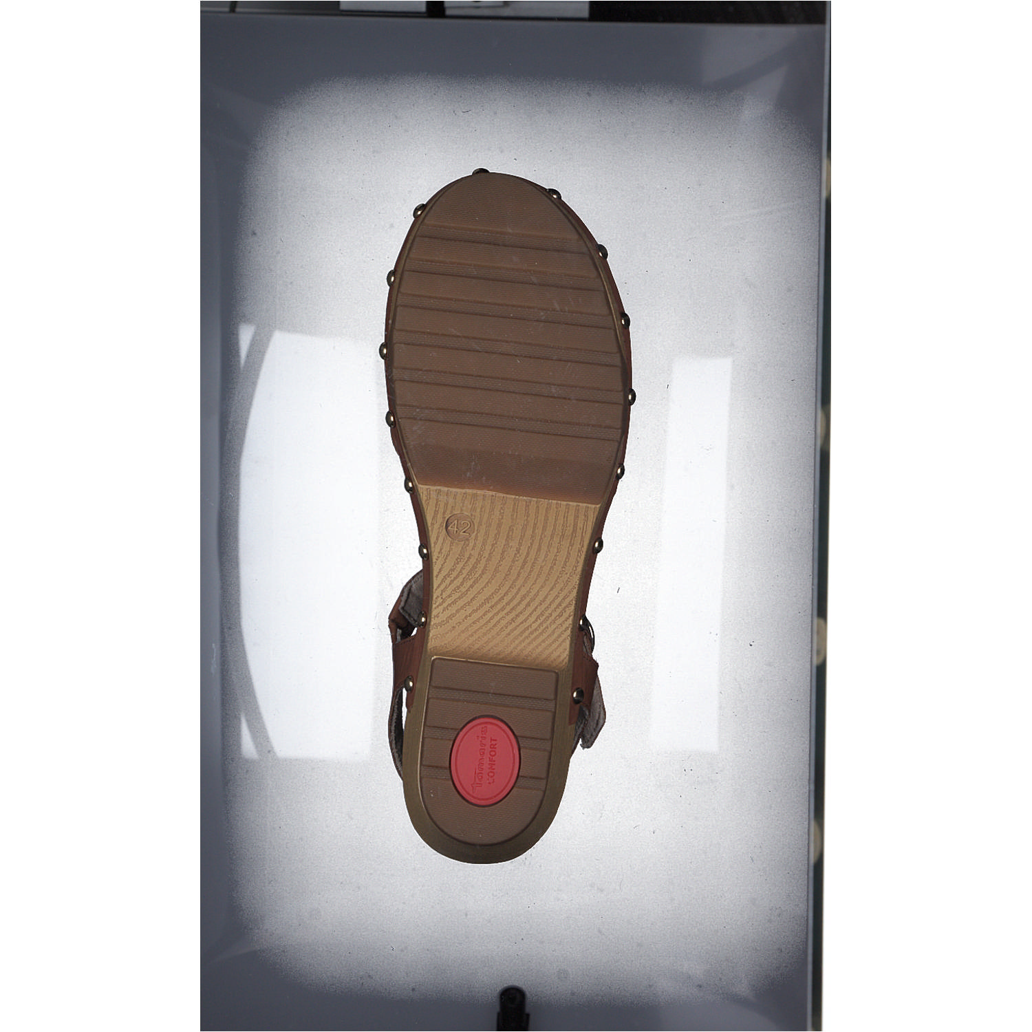 Jana Shoes 88205, Plateau-Sandaletten, Damen, cognac