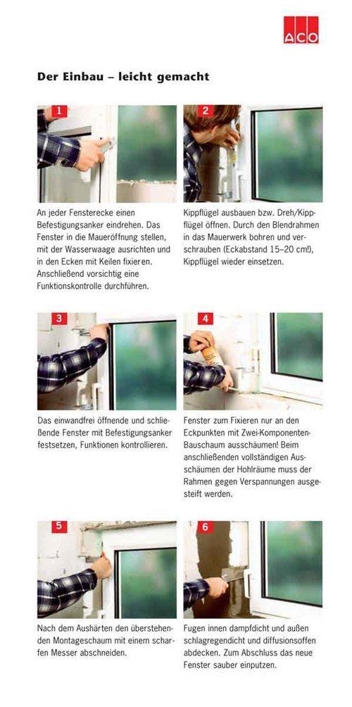 ACO Severin Ahlmann GmbH & Co. KG Kellerfenster ACO 100x60cm Nebenraumfenster Einfachglas + Schutzgitter Kippfenster Fenster weiß, inkl. Schutzgitter mit einfacher Montage