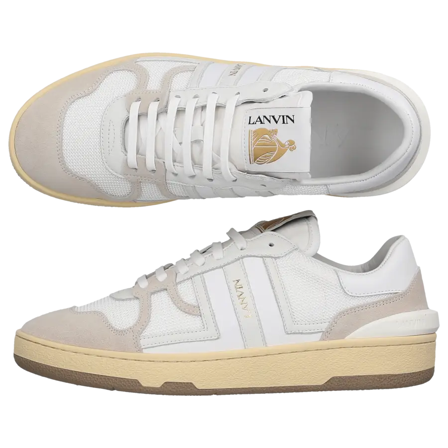 Lanvin - Sneaker low MESH CLAY Veloursleder - weiß