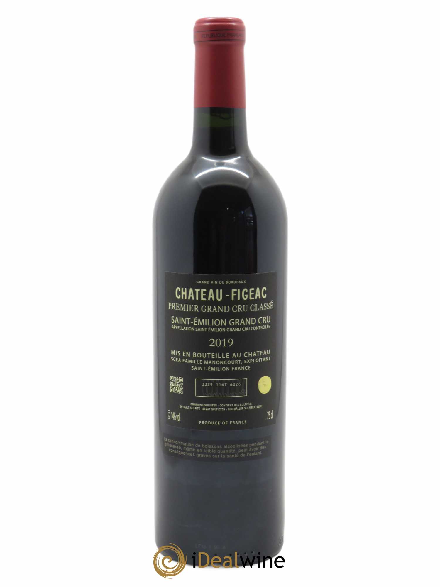 Château Figeac 1er Grand Cru Classé A (CBO à partir de 6 bts) 2019 - Lot de 1 Bouteille