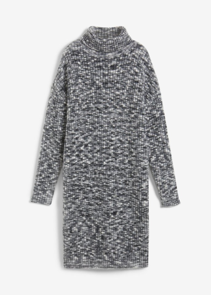 Strickkleid mit Rollkragen aus recyceltem Polyester