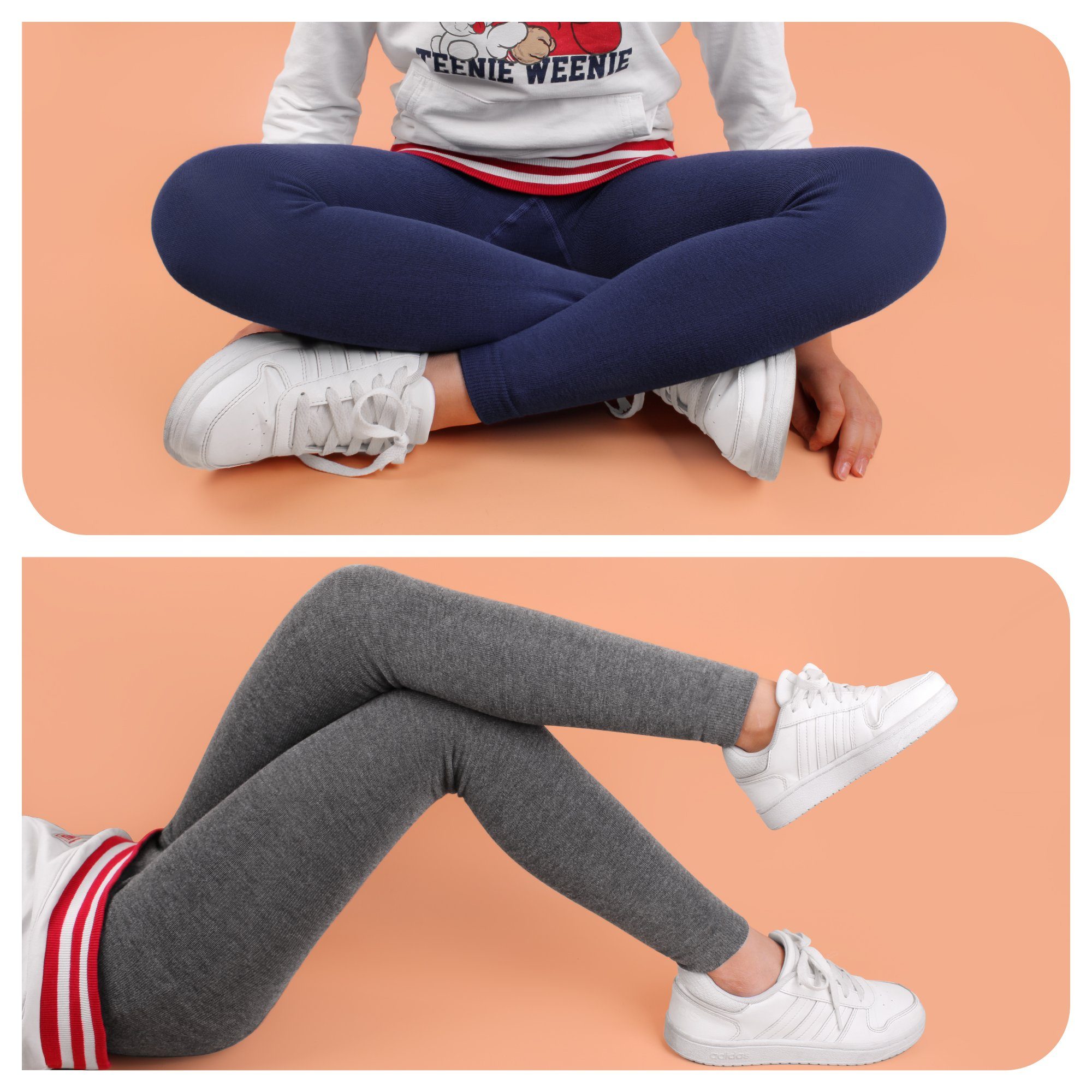 L&K-II Feinstrumpfleggings 2764 (3er-Pack) Jungen Leggings Knöchellang aus Baumwolle
