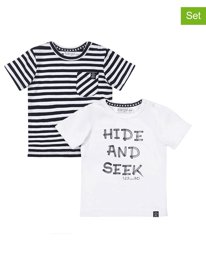 Dirkje 2er-Set: Shirts in Weiß/ Dunkelblau günstig kaufen