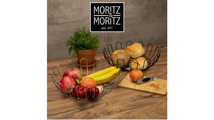 Moritz & Moritz Obstkorb Rund Bögen silber silber