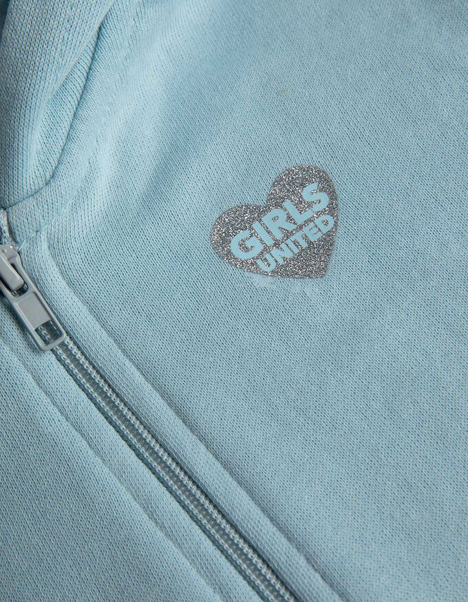Sweatjacke - Glitzerprint