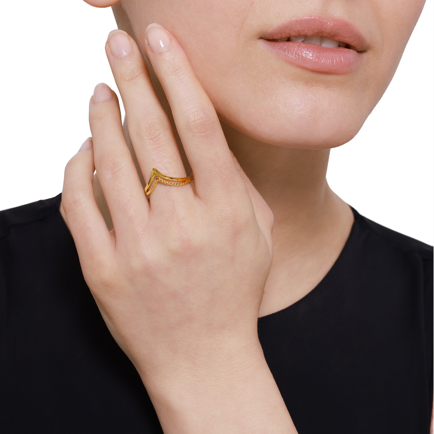 Heideman Nolus ring, gold color