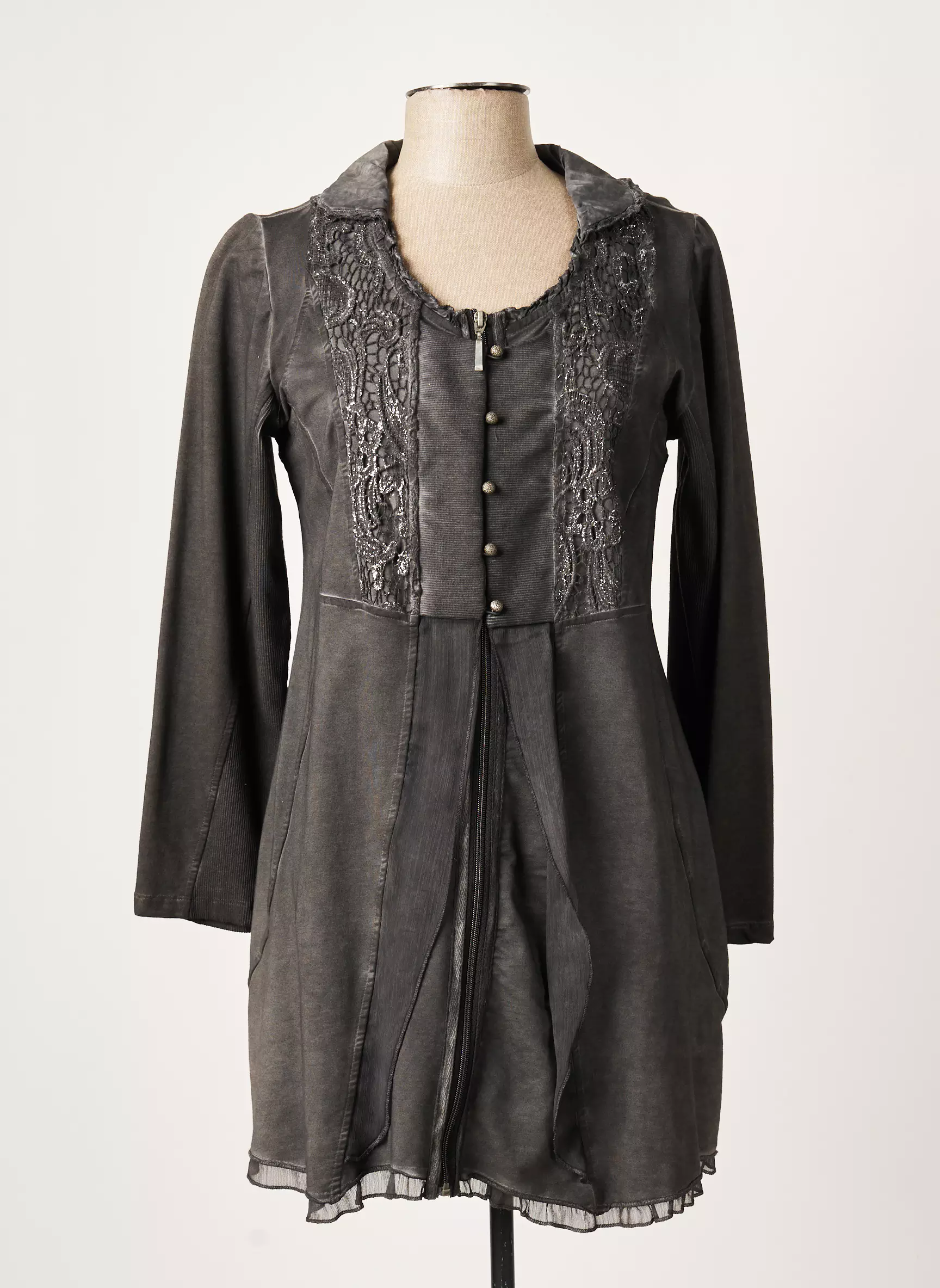 Meri Esca Vestecasual Femme couleur gris