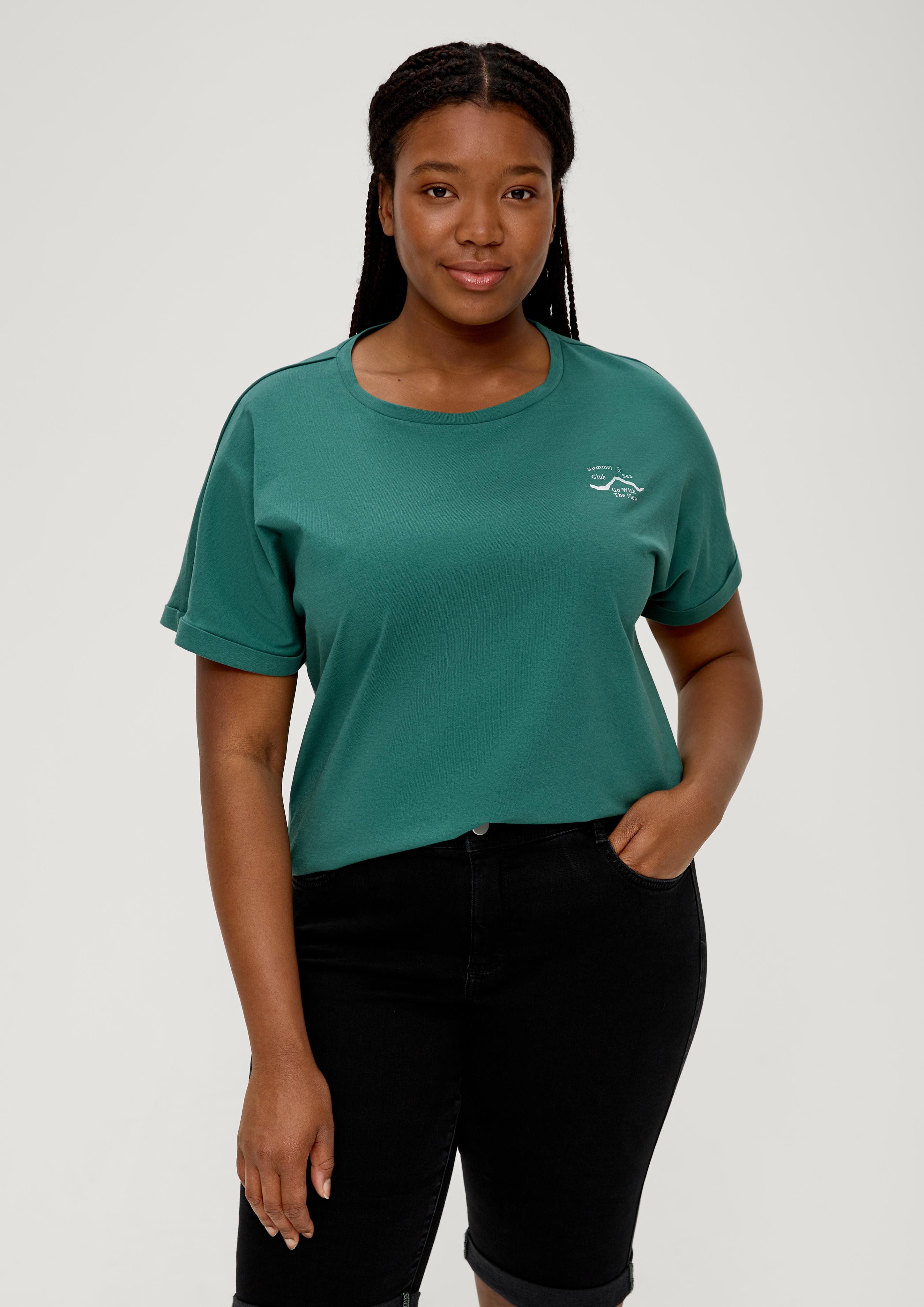 Baumwollshirt mit Frontprint  2131702-65D8