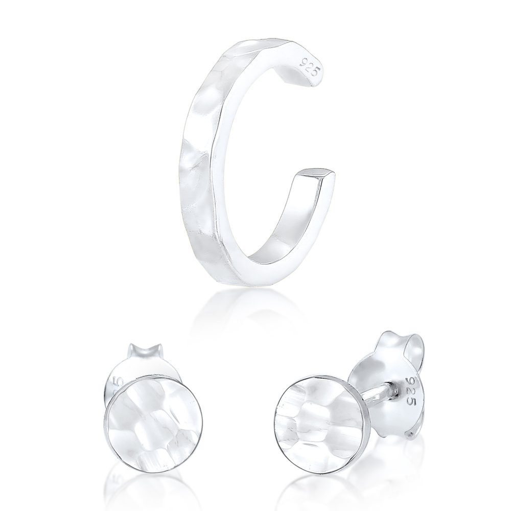 Elli Elli Boucles d'Oreilles Boucle d'oreille pour dames en 925/1000 argent massif mar Boucles d'oreilles