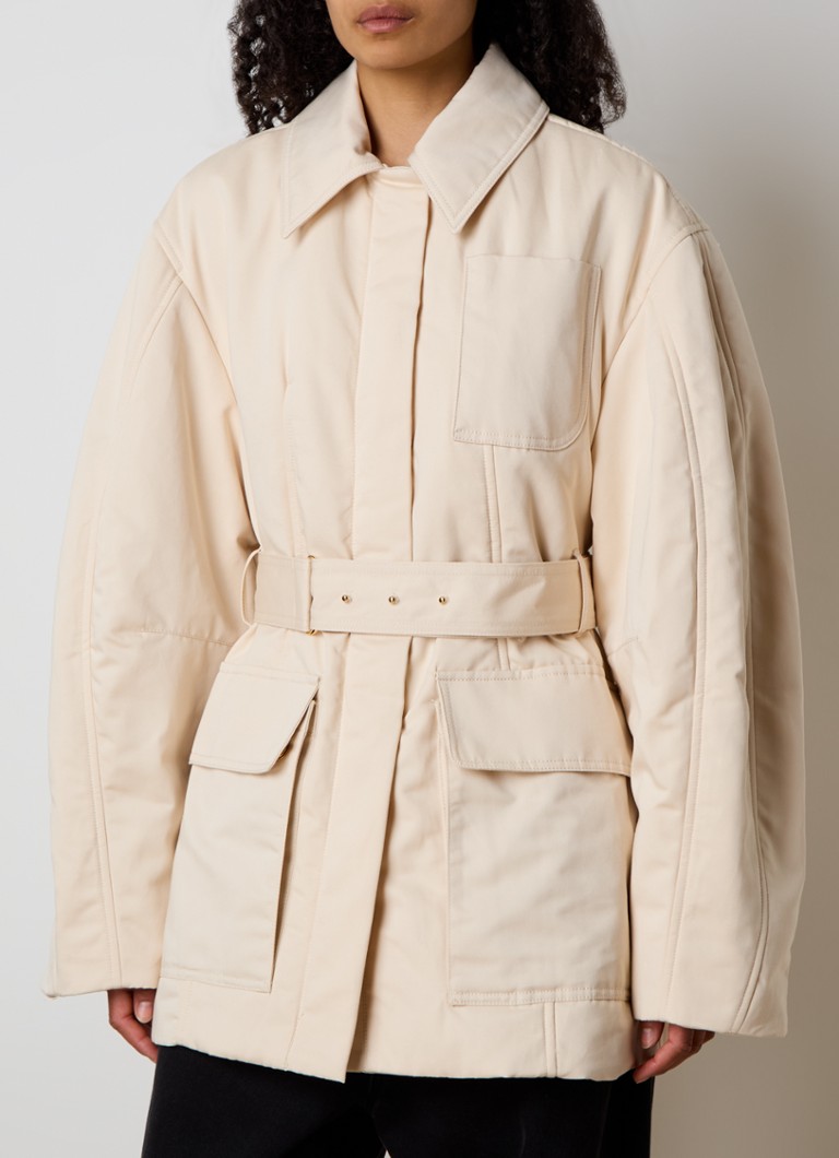 Jacquemus Tikattu pellavasekoitteinen takki vyöllä