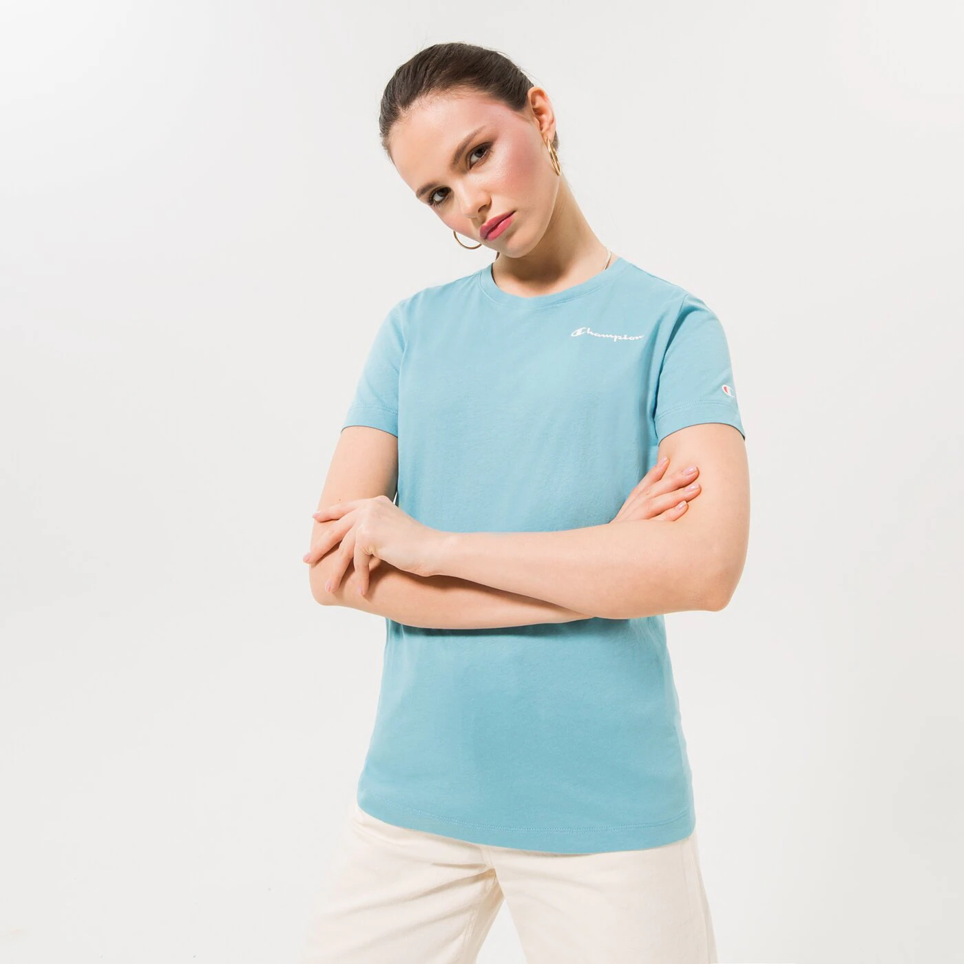 CHAMPION T-SHIRT CREWNECK T-SHIRT Blau