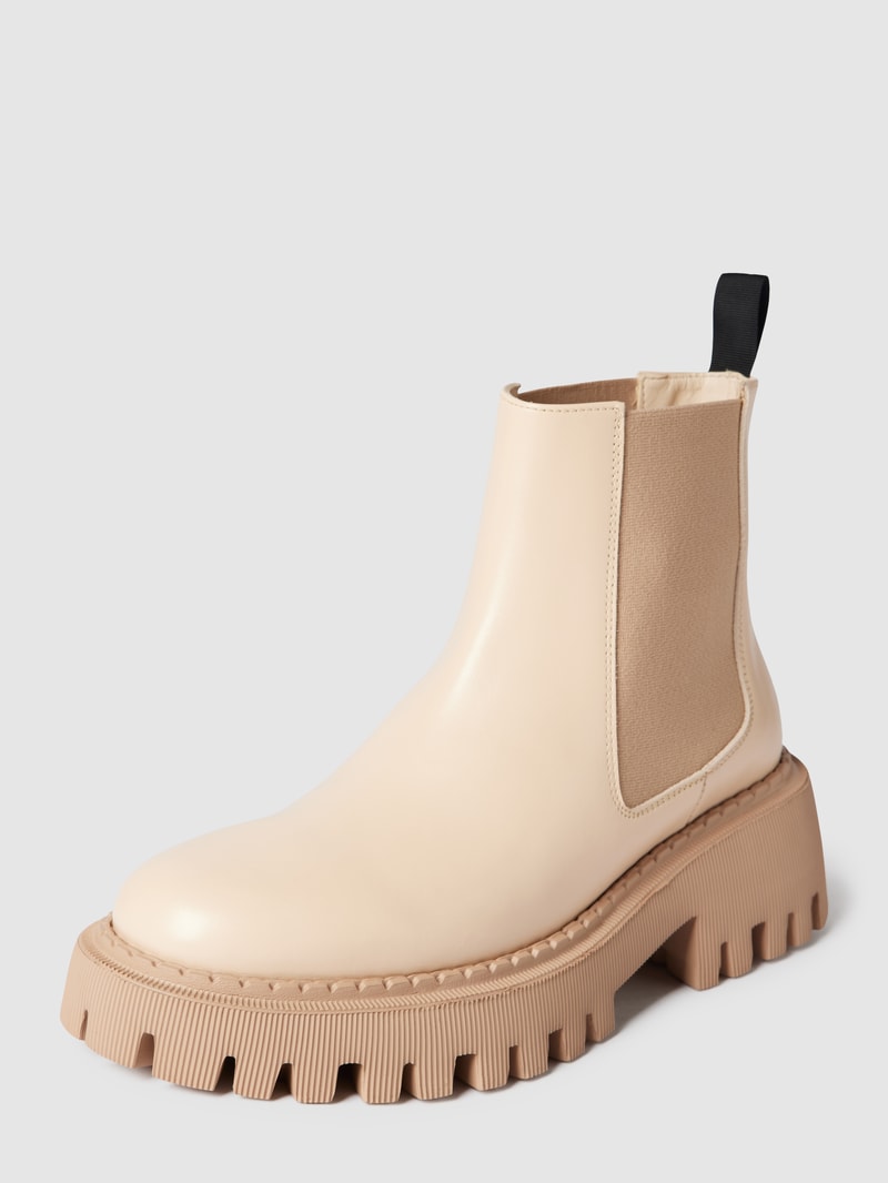 Chelsea Boots mit Label-Detail in beige