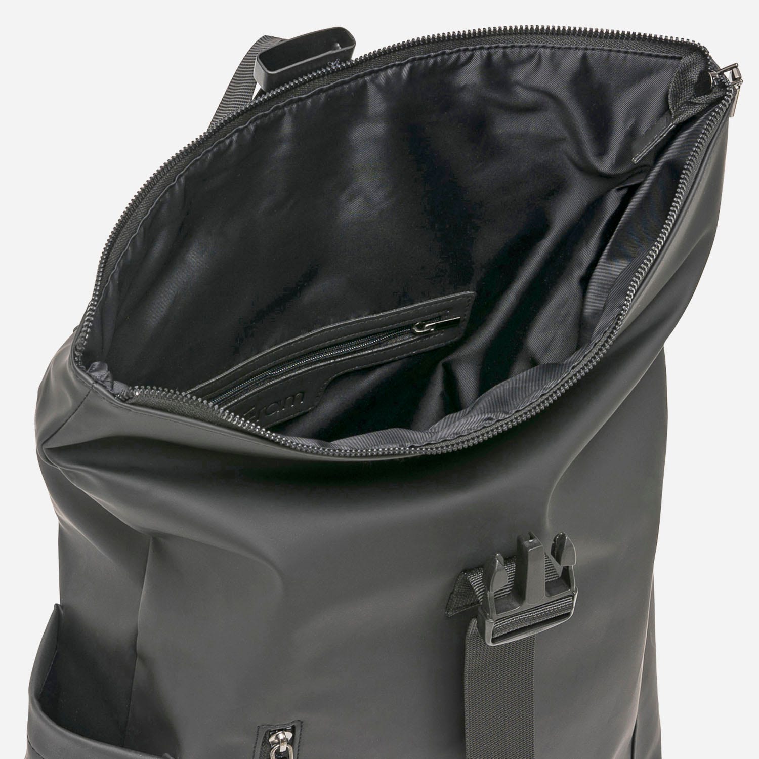 Sac à dos noir enduit mat