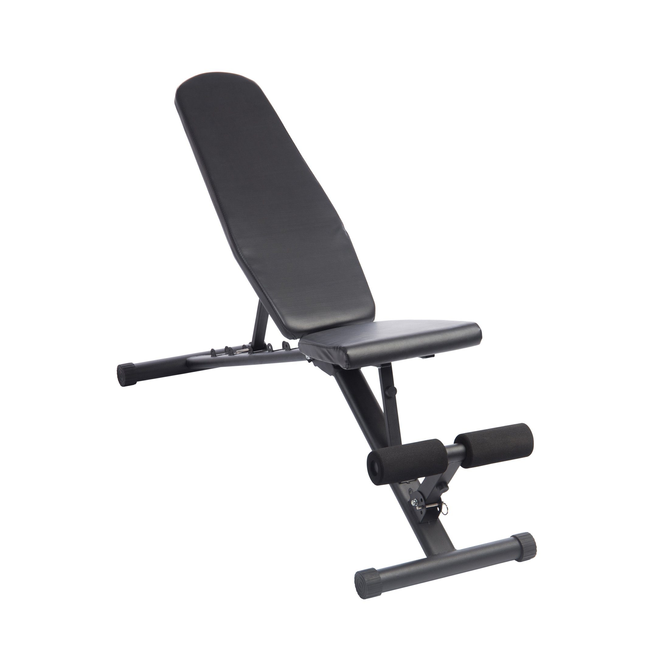 Zoomyo Hantelbank Hantelbank / Universal-Trainingsbank, klappbar, belastbar bis 500 kg, Das Sitzpolster und die Beinhalterung der Zoomyo