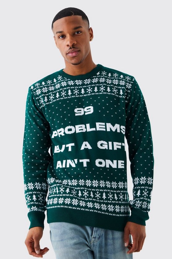 Weihnachtspullover mit 99 Problems Print