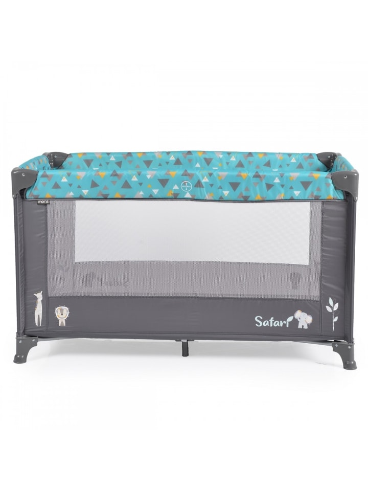 Moni Reisebett, Laufstall Safari in grün günstig kaufen 60x120 cm