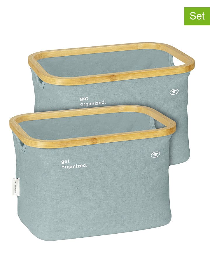 Tom Tailor 2er-Set: Aufbewahrungskörbe in Mint - (B)38 x (H)26 x (T)26 cm günstig kaufen onesize