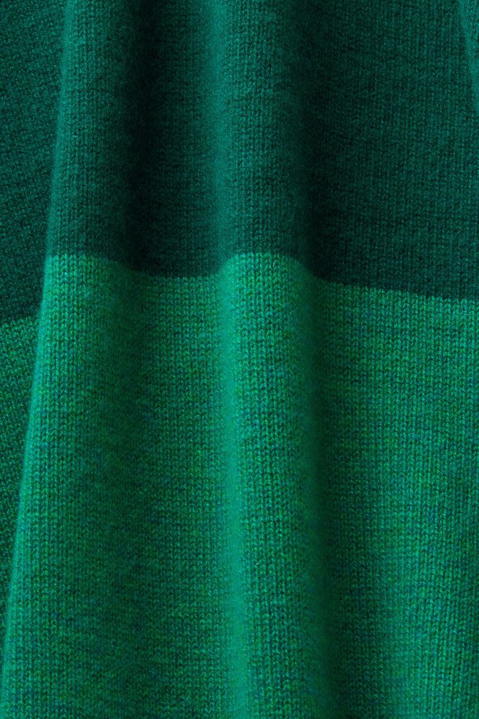 Gestreifter Cardigan aus Kaschmir mit V-Ausschnitt