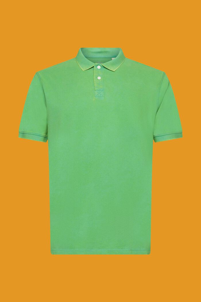 Poloshirt aus Stone-Washed-Baumwollpikee