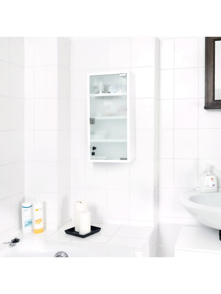 relaxdays Medizinschrank in Weiß - (B)27 x (H)57 x (T)12 cm günstig kaufen onesize