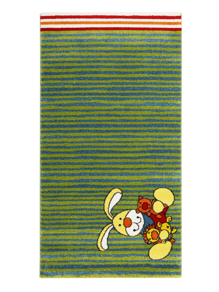 Sigikid Kinderteppich Semmel Bunny in grün blau günstig kaufen 80 x 150 cm