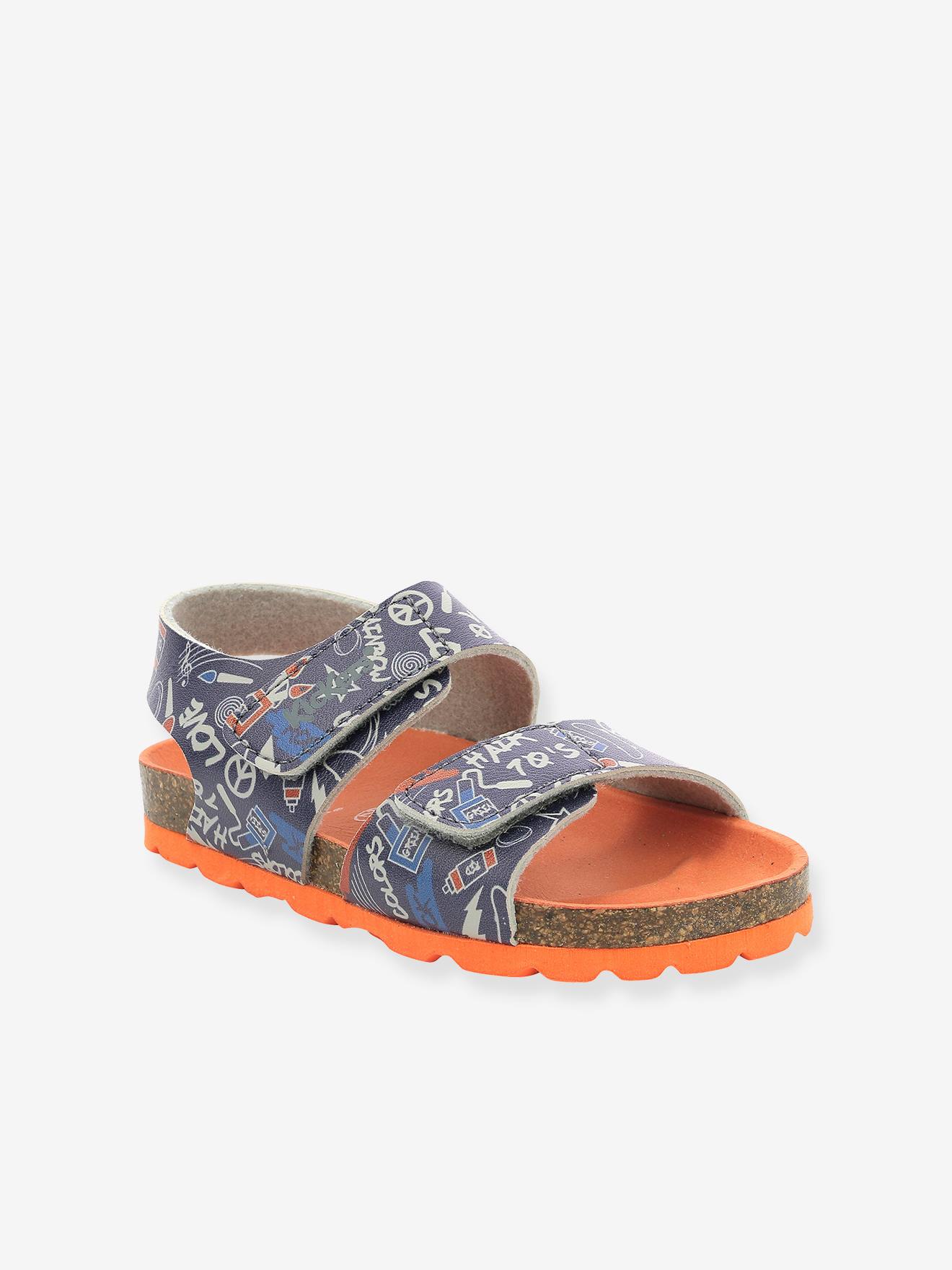 Kickers Jungen Sandalen SUMMERKRO SUMMERKICK KICKERS - marine bedruckt