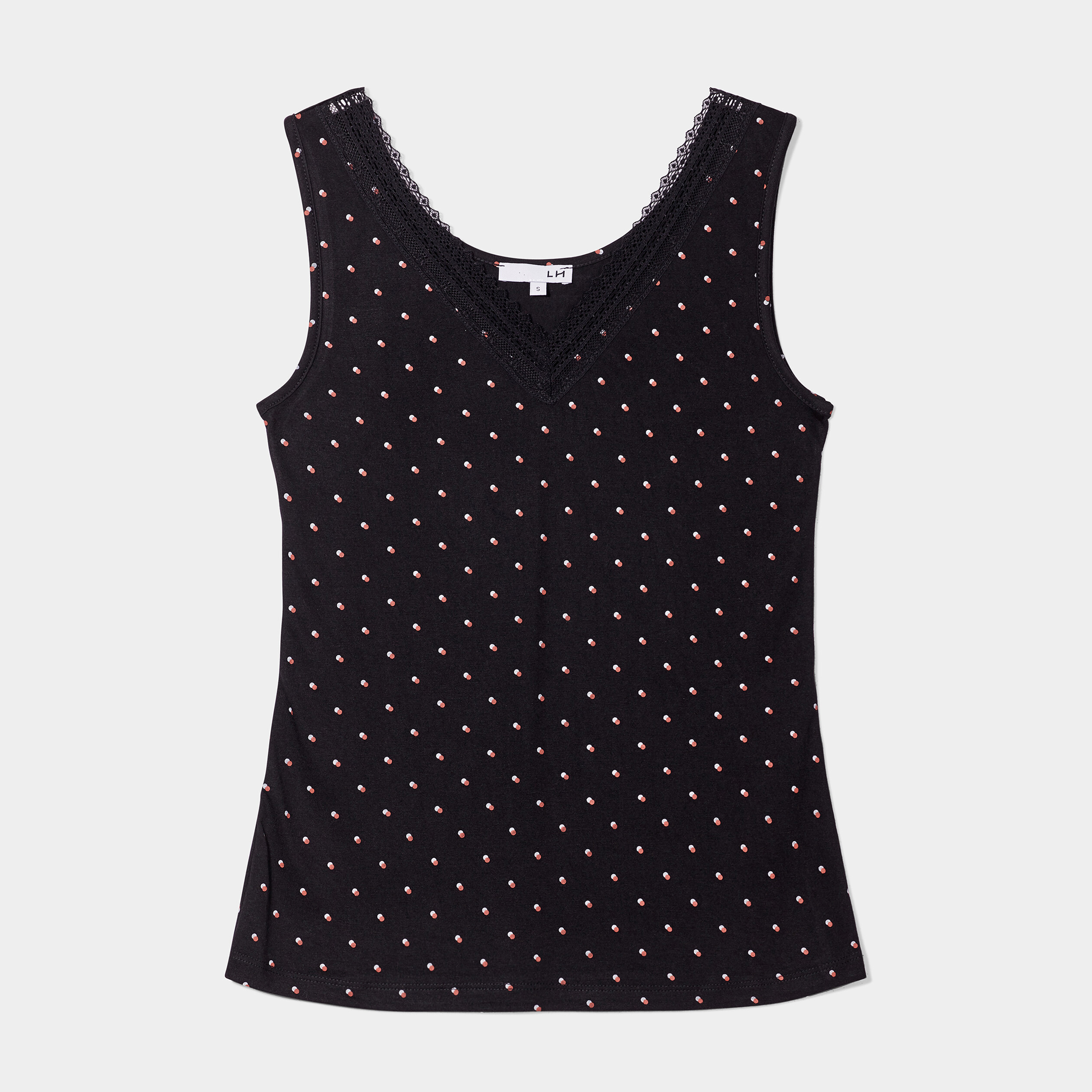 Haut de pyjama débardeur noir femme | La Halle