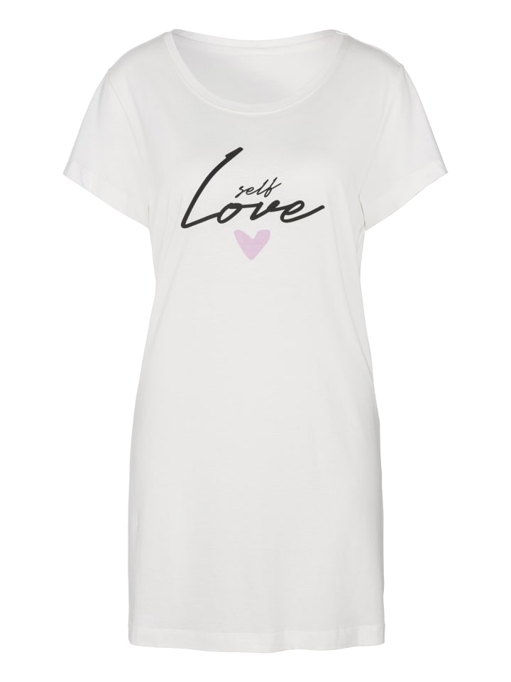 s.Oliver Sleepshirt in schwarz gemustert günstig kaufen