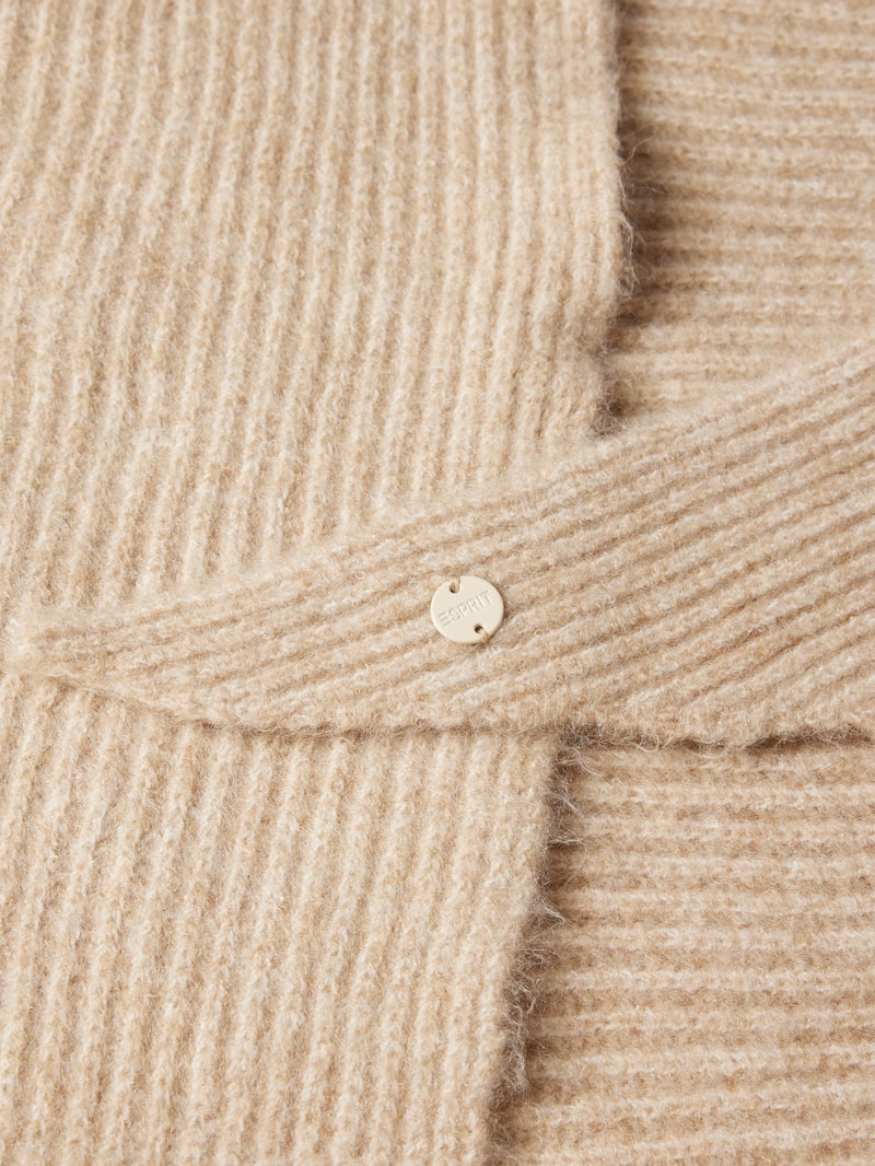 Schal mit Strukturmuster Modell 'RIBTRIA' in beige