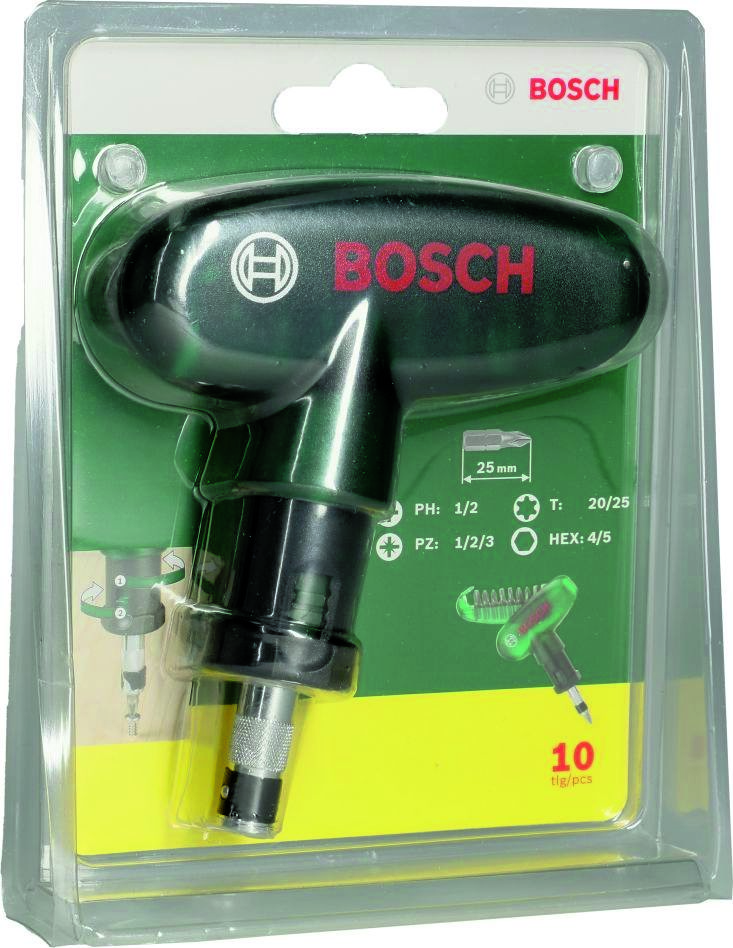 Accessoires verts Bosch 2607019510 Coffret de 10 embouts de poche