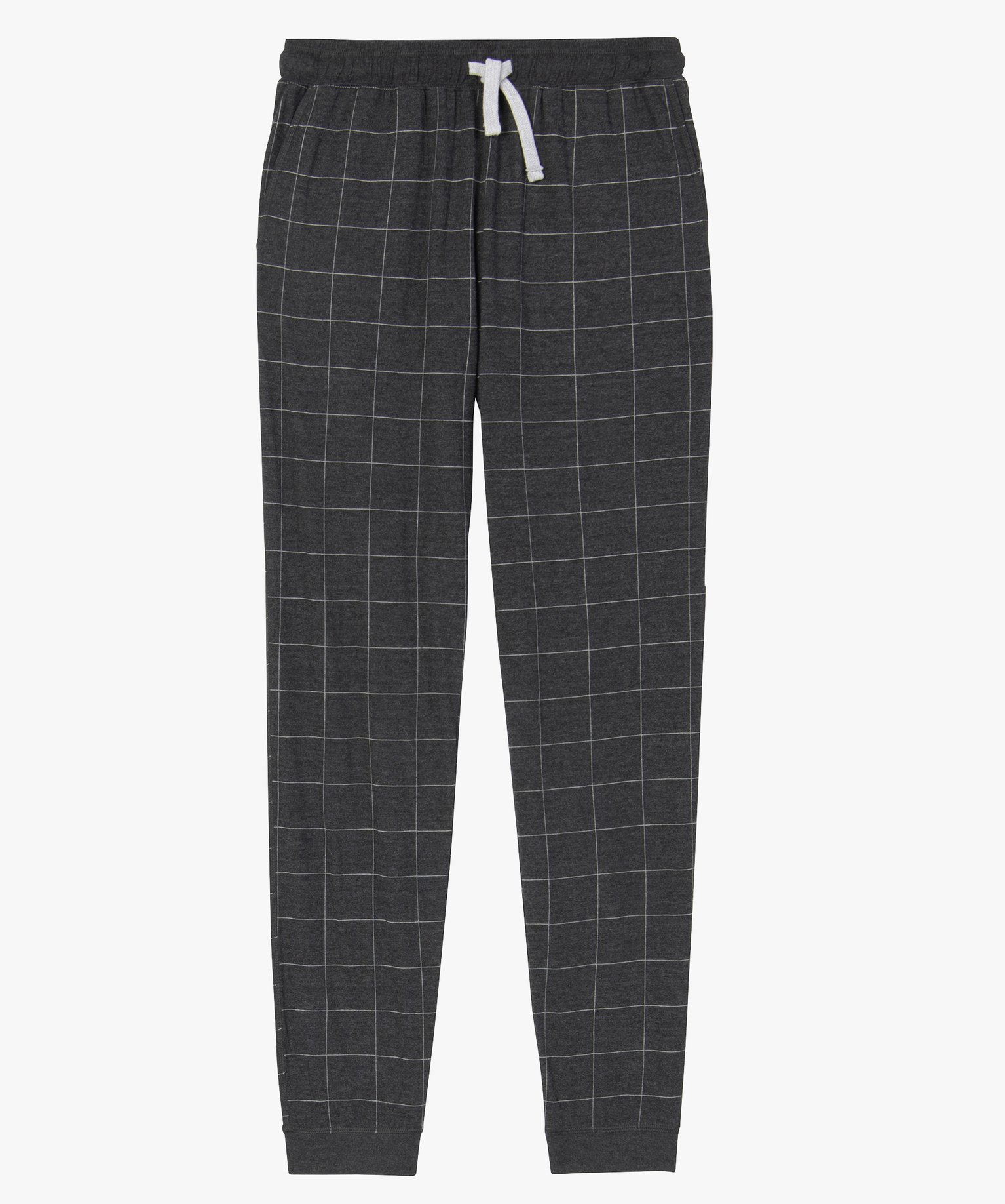 Pantalon de pyjama homme en jersey à taille élastique carreaux | GEMO