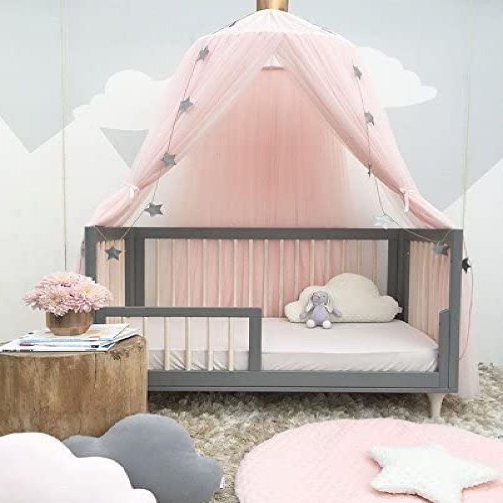 GelldG Moskitonetz Betthimmel Baldachin Babybett Polyester Gewebe Romantischer Baldachin