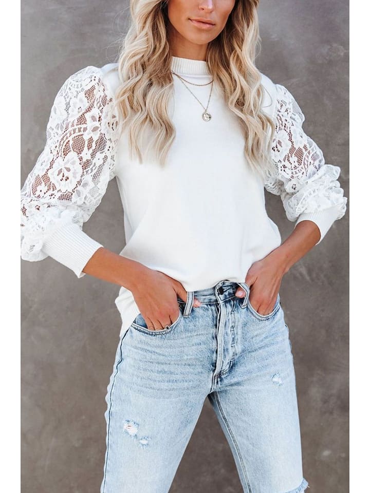 Milan Kiss Bluse in Weiß günstig kaufen