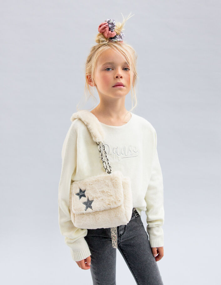 Sac à main rose tout doux badges étoiles fille