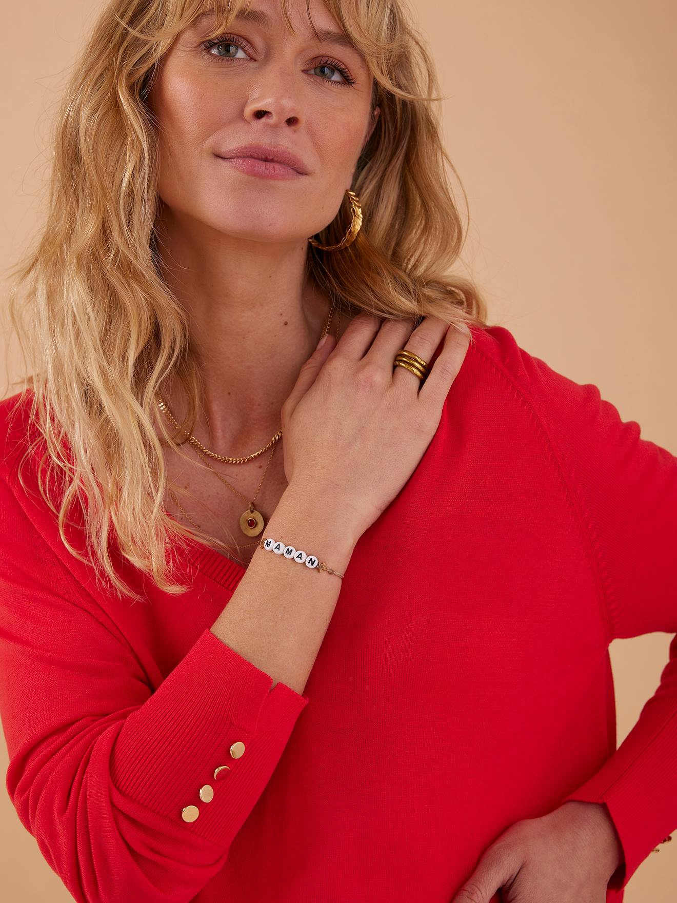 Envie de Fraise Umstands-Pullover aus Feinstrick ENVIE DE FRAISE - granatapfel
