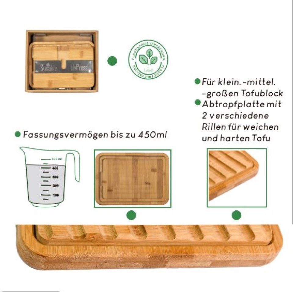 Susable Obstpresse Vielseitige Bambus Tofu/käse Presse - 