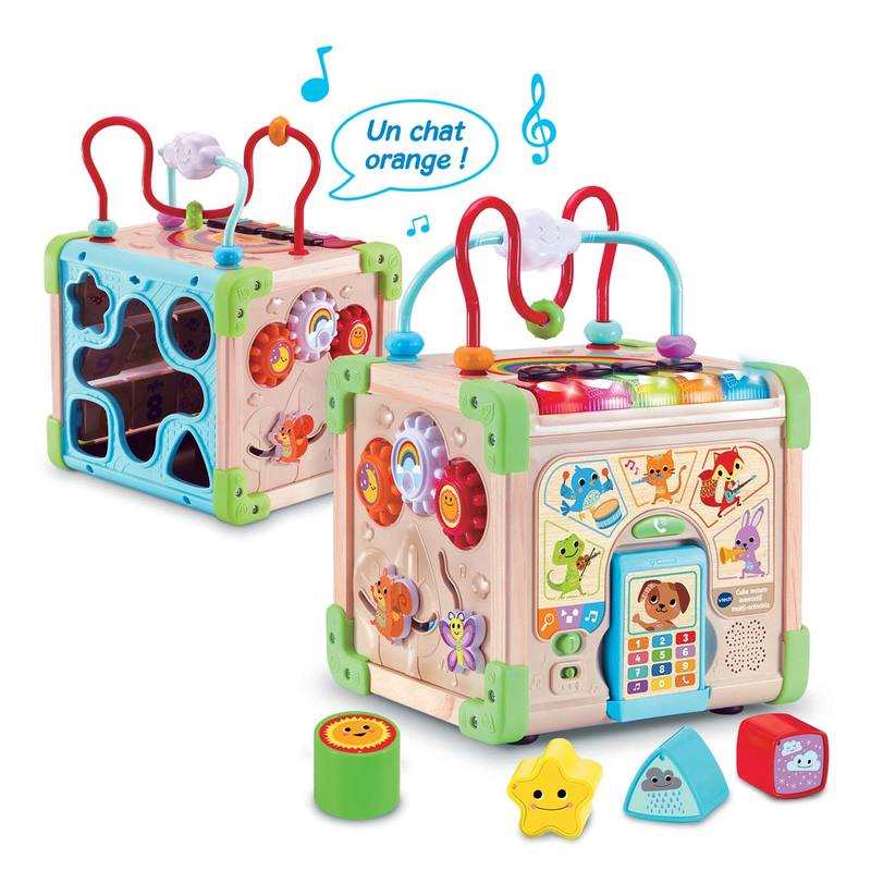Cube nature interactif bois FSC multi activités
